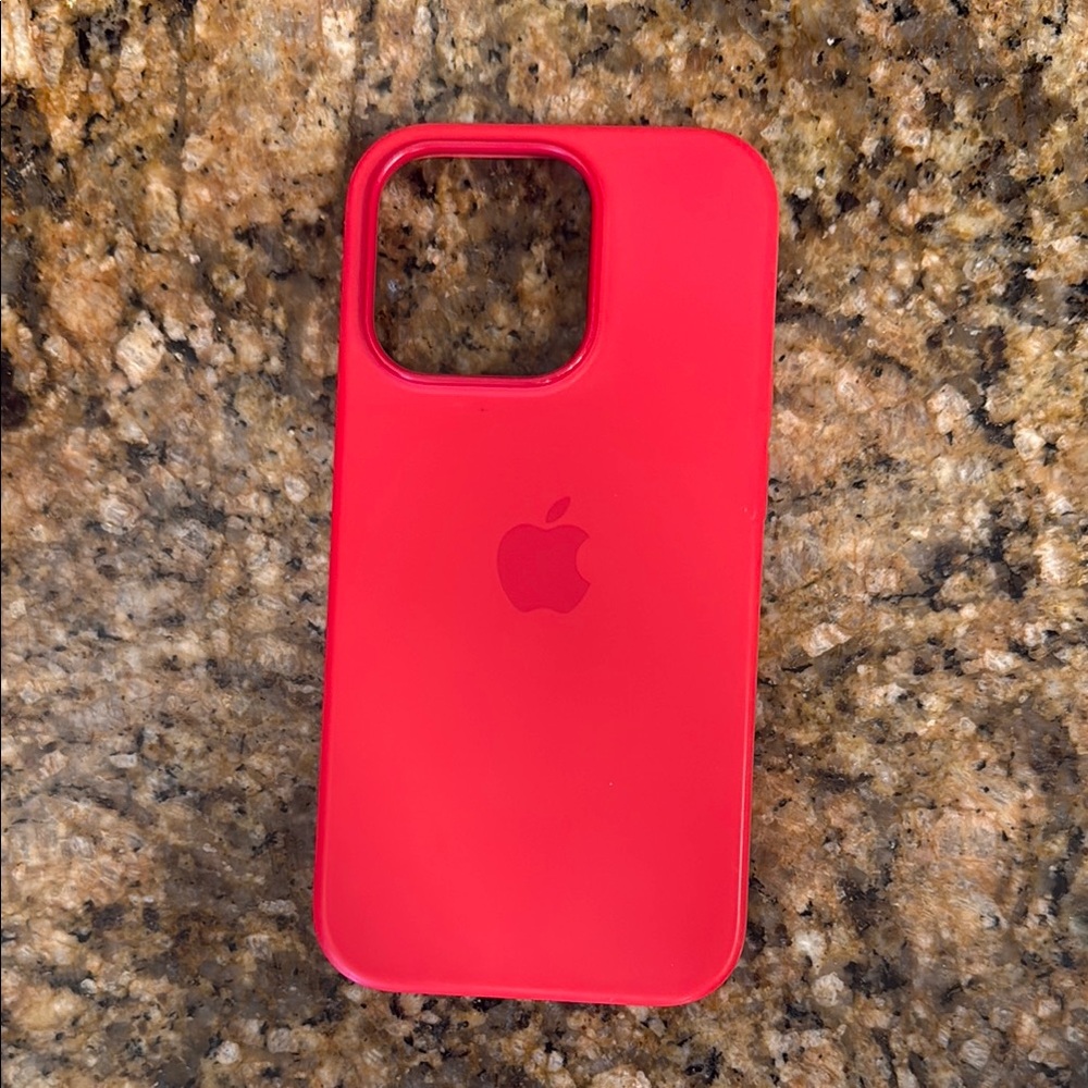 Apple iPhone 14 Pro Bright Red iPhone Silicone Cover